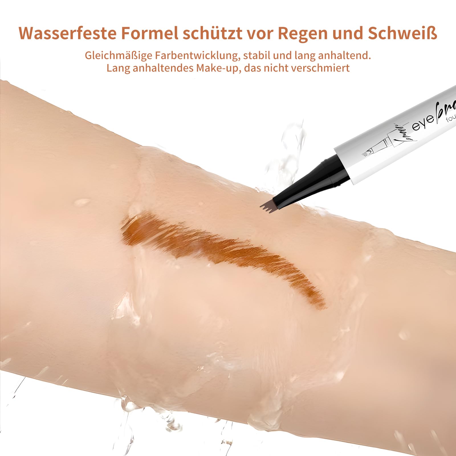 Олівець для брів 3D Microblading Contour Pen Водостійкий з 4-ма наконечниками Темна кава, C, фото №4