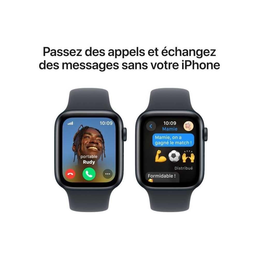 Смарт-часы Apple Watch SE (2nd Gen) GPS + Cellular 44мм Aluminum Midnight с Midnight Sports Band (S/M), фото №4