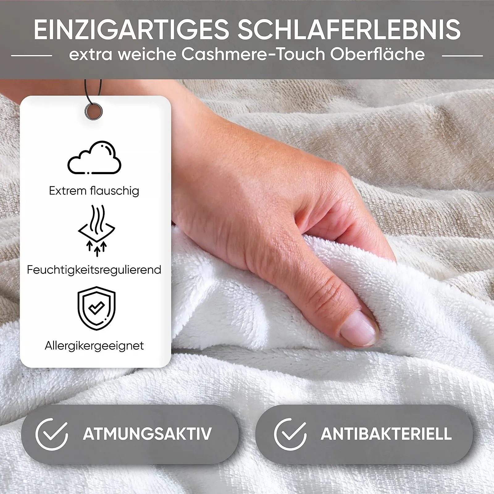 Постільна білизна Kuscheli Зима Плюш 135 x 200 см Реверсивний Кашемір Фліс Підодіяльник Наволочка, фото №2