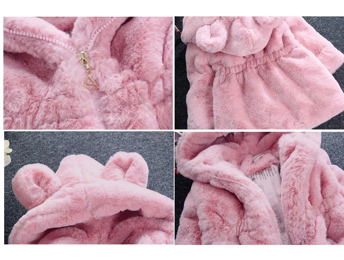 Пальто Gaorui Дитяче з капюшоном, кролик, штучне хутро, тепле, верхній одяг, зимовий одяг, фото №3 Пальто Gaorui Дитяче з капюшоном, кролик, штучне хутро, тепле, верхній одяг, зимовий одяг, фото №3