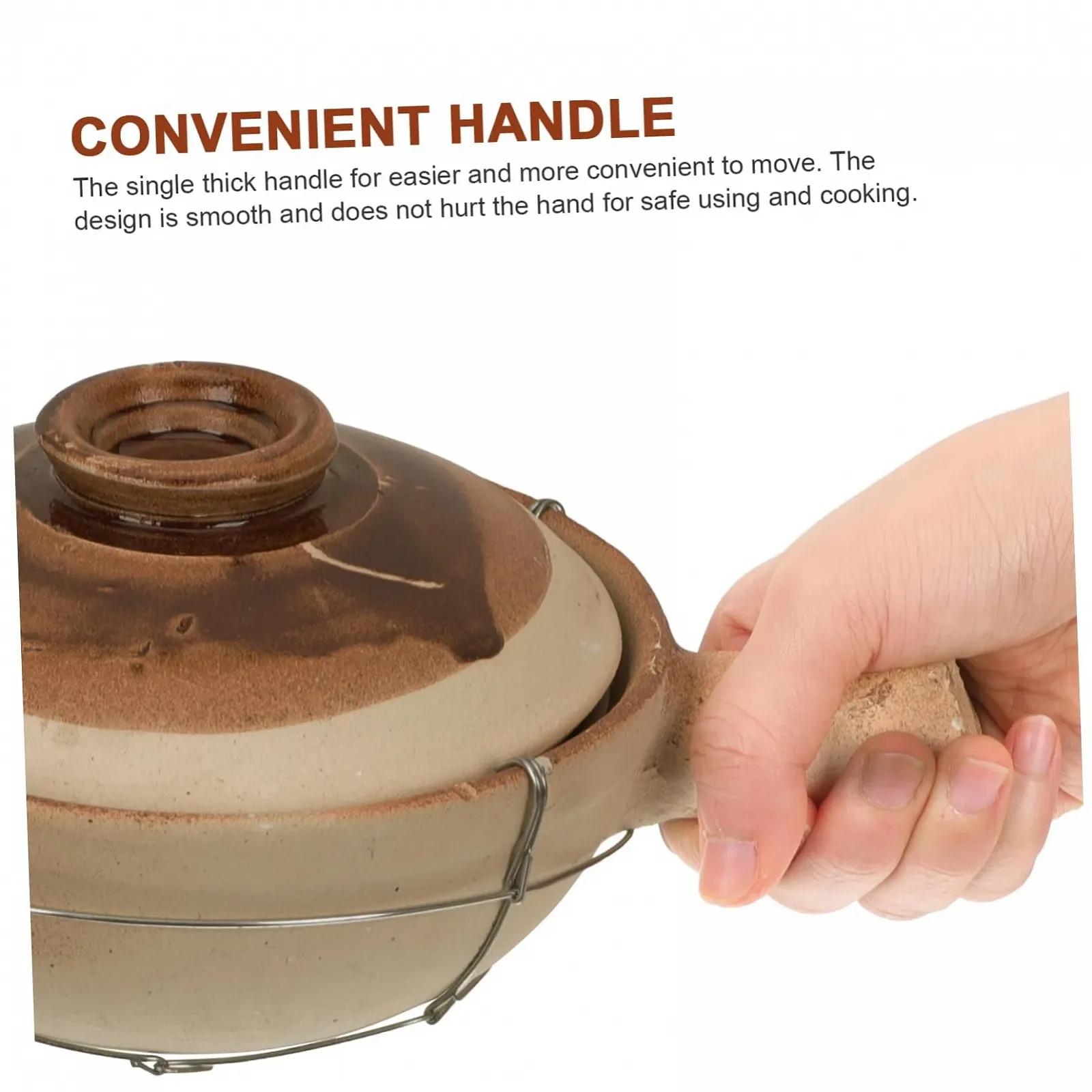 Кастрюля GALPADA керамическая термостойкая для тушения и супов, фото №2