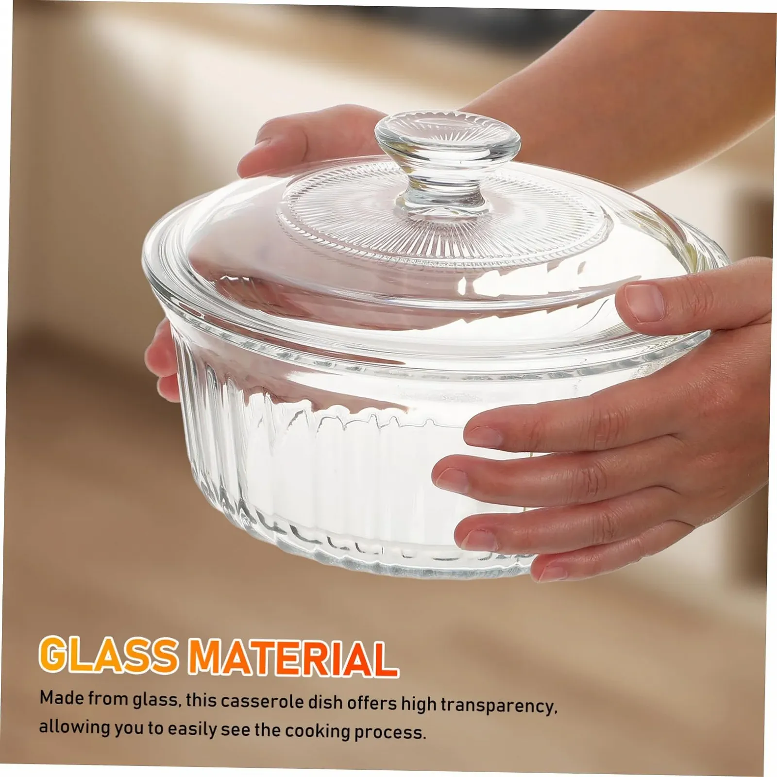 Стеклянная кастрюля Zerodeko с крышкой, термостойкая, боросиликатное стекло, прозрачная, фото №9 Стеклянная кастрюля Zerodeko с крышкой, термостойкая, боросиликатное стекло, прозрачная, фото №9