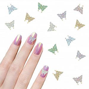 Кабошони для нігтів Метелик 3D 6 кольорів 180 шт - Фото 1