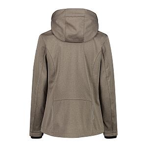 Женская софтшелл куртка CMP с молнией и капюшоном synthetic.ua - Фото 1