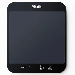 Ваги кухонні цифрові Vitafit 15 кг 1 г 215 х 180 мм Чорні - Фото 1