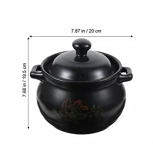 Кастрюля керамическая с крышкой 2 l Black synthetic.ua - Фото 1