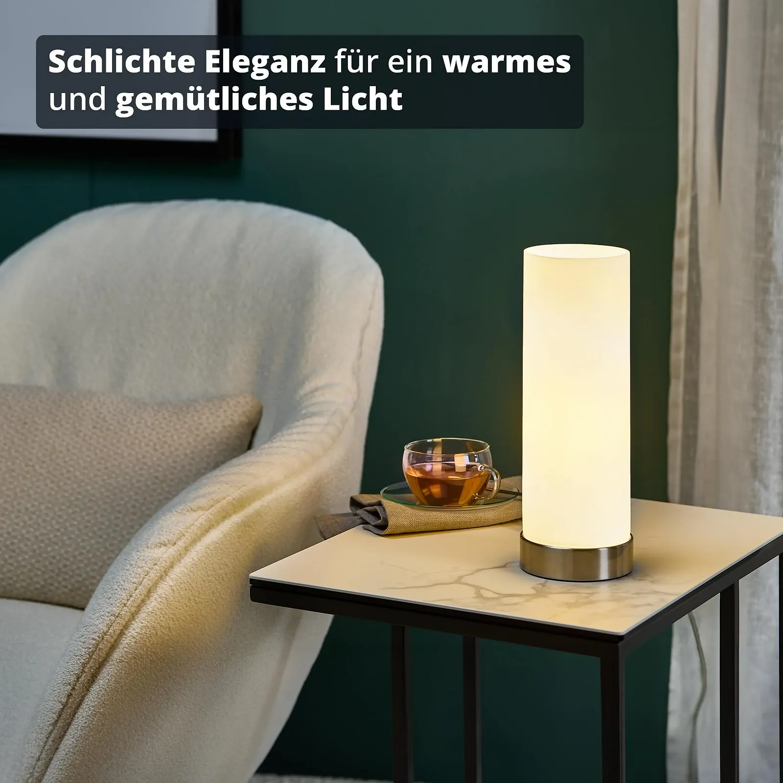 Настільна лампа KHG Basic Modern Pop E14 10.5 см Срібляста, фото №6