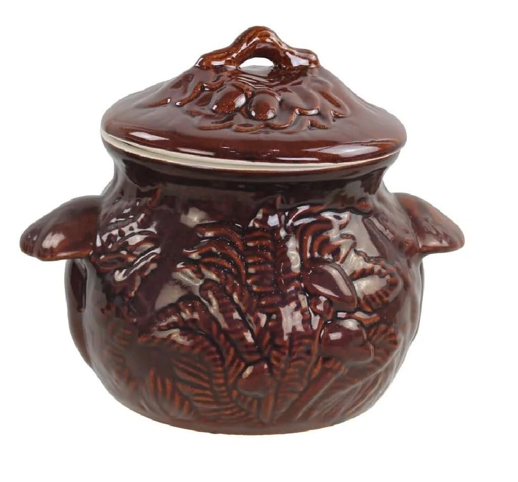 Кастрюля для запекания керамическая 3 л (Грибы), фото №1 Кастрюля для запекания керамическая 3 л (Грибы), фото №1