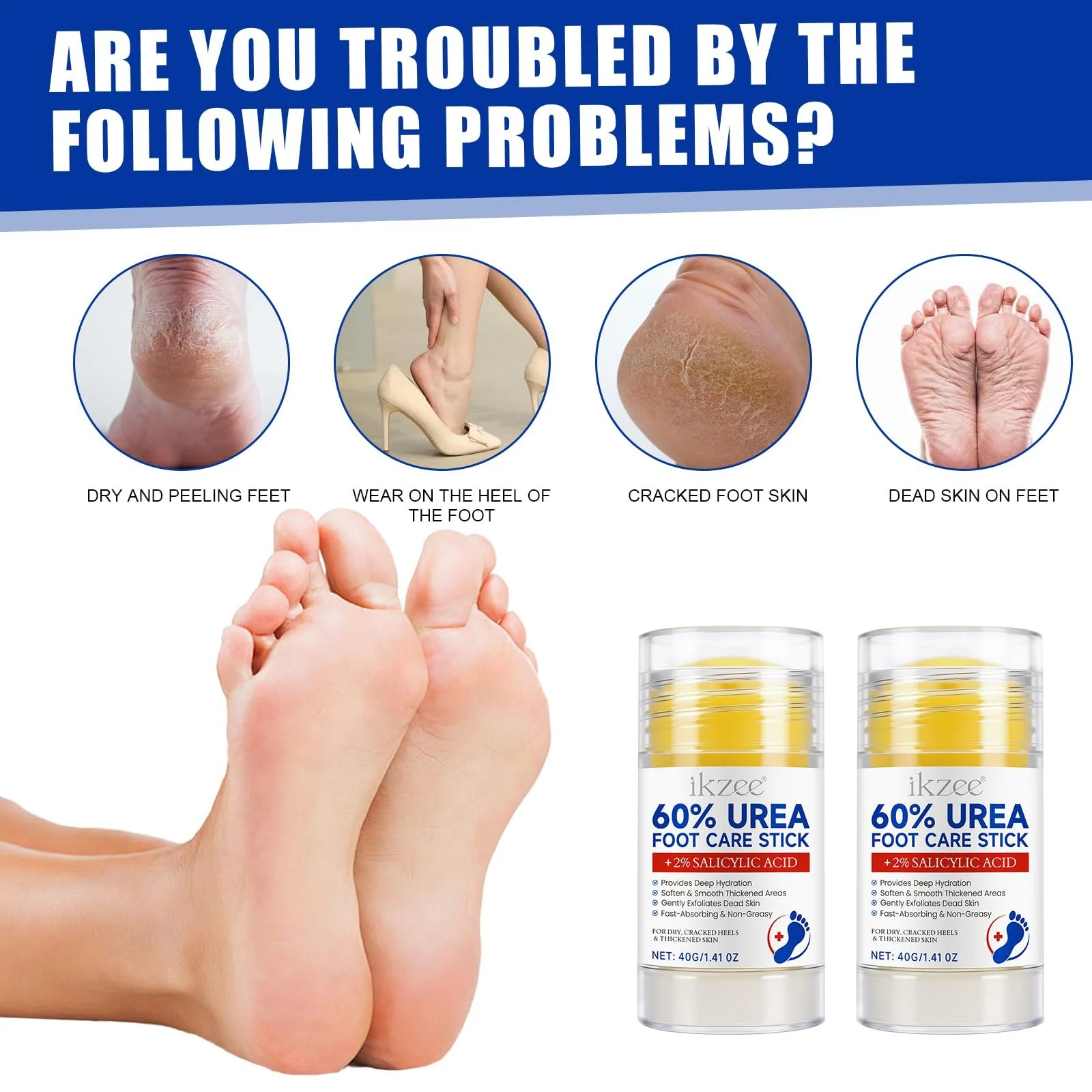 Крем для ног Urea Cream 60% 2 шт по 40 г, фото №5