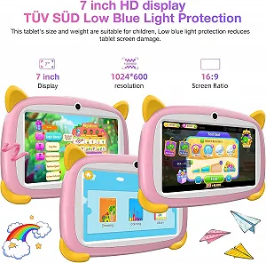 Планшет 7" DOOGEE U7 (2+2)/32GB 4 ядра Android 10 3400mAh Pink synthetic.ua - Фото 1