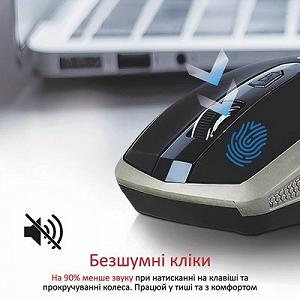 Мышка Promate Breeze Wireless Gold (breeze.gold) synthetic.ua - Фото 1