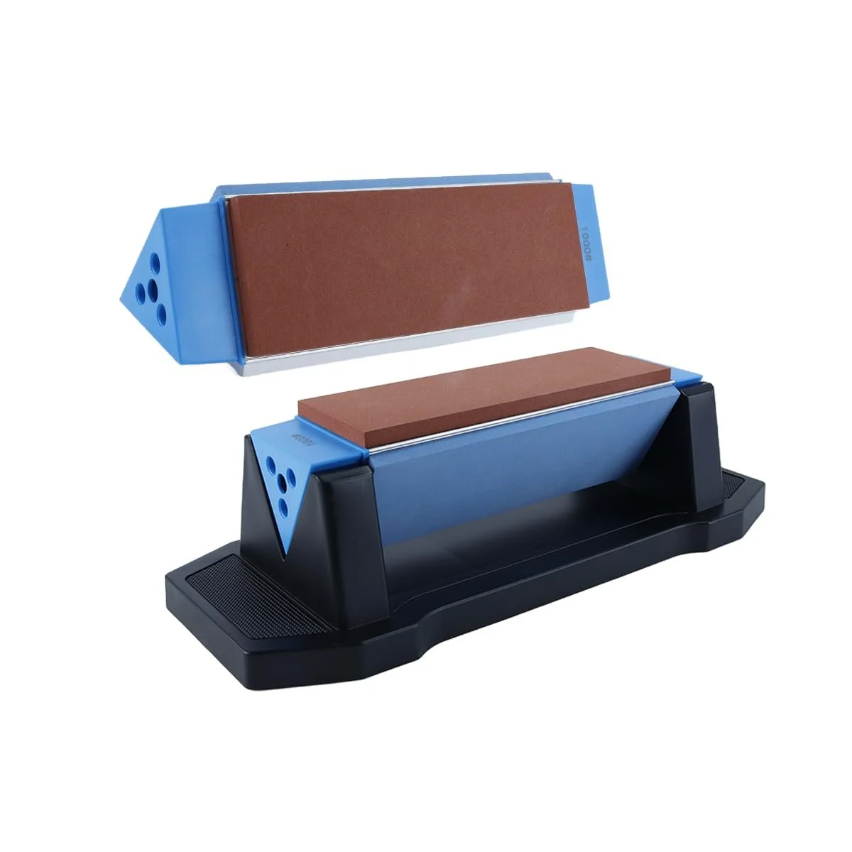 Точилка для ножів Gorise 400/1000/3000 керамічна з направляючою кута та нековзною основою, фото №3