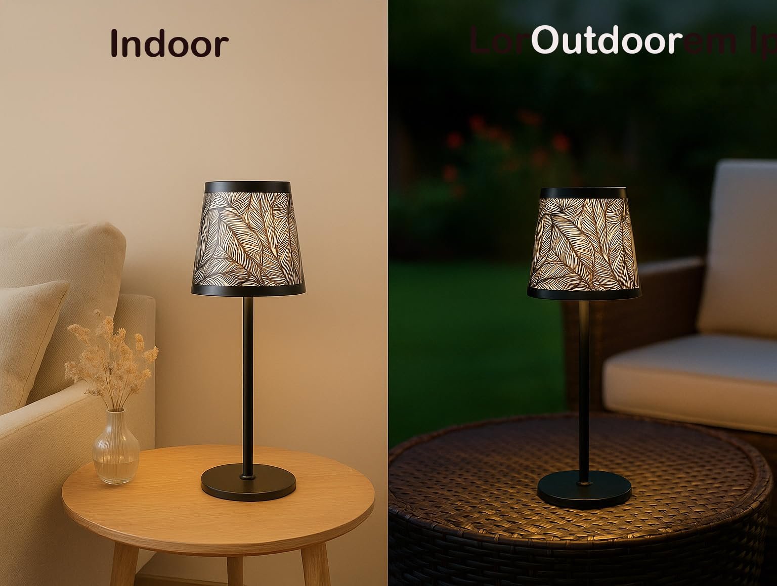 Настільна лампа formano LED Battery 41 см сенсорна IP54 USB 3-в-1, фото №3