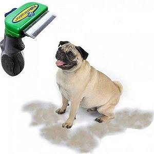 Фурминатор с кнопкой для чистки шерсти FURminator 10 см Зеленый - Фото 1