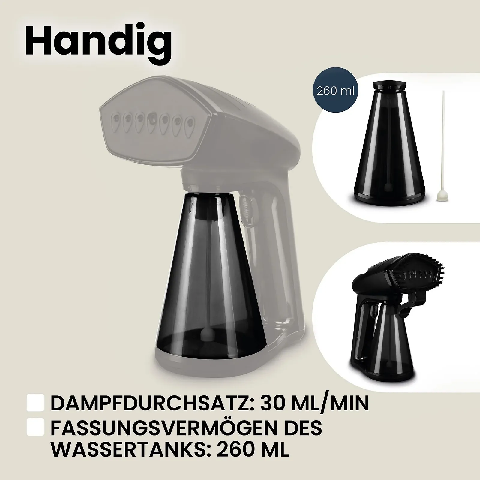 Ручной отпариватель ZEEGMA Handig 1500 Вт 260 мл 40 с нагрев, фото №8