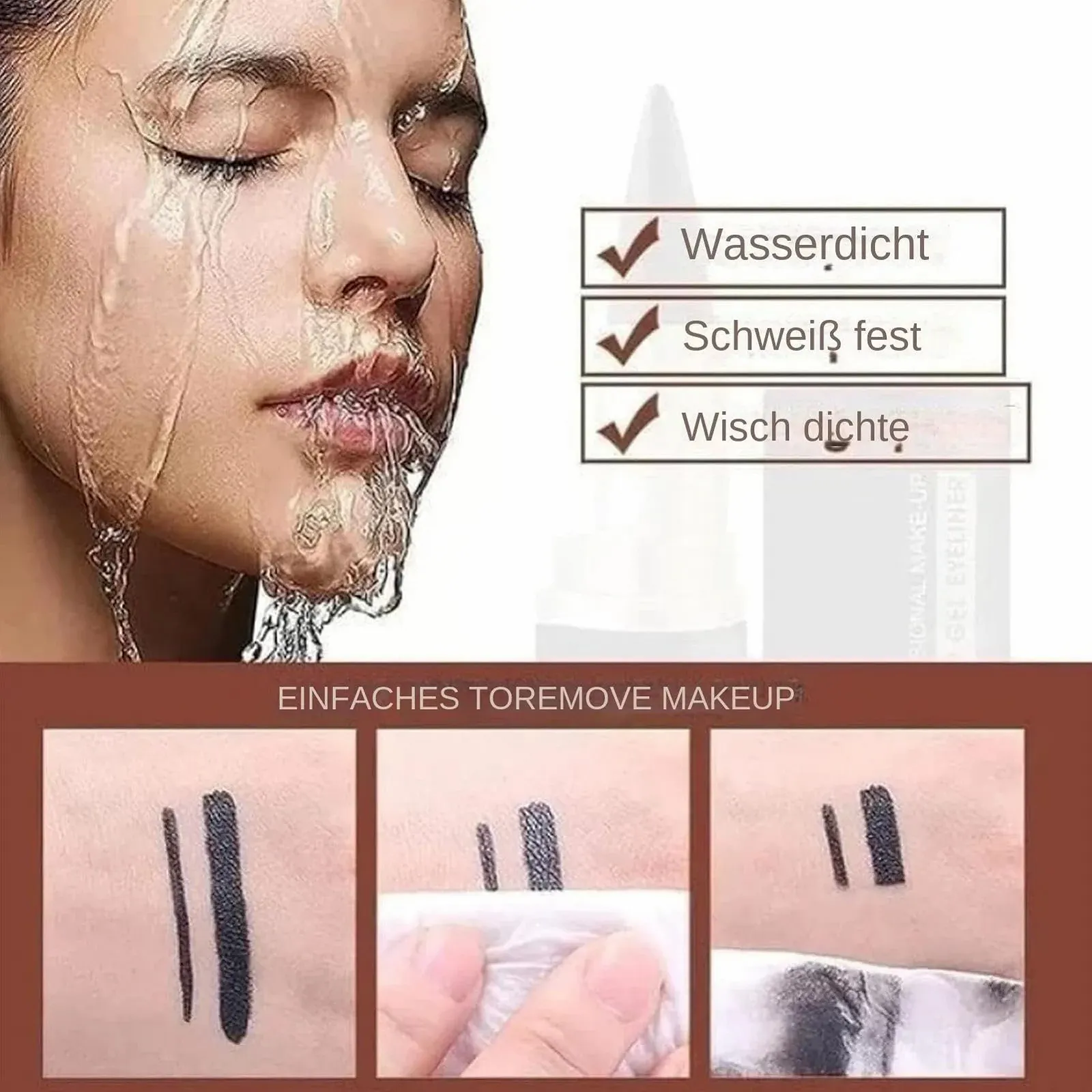 Гелевий Eyeliner Ayky Long Wear Natrliche Schwarze, чорний, фото №7 Гелевий Eyeliner Ayky Long Wear Natrliche Schwarze, чорний, фото №7