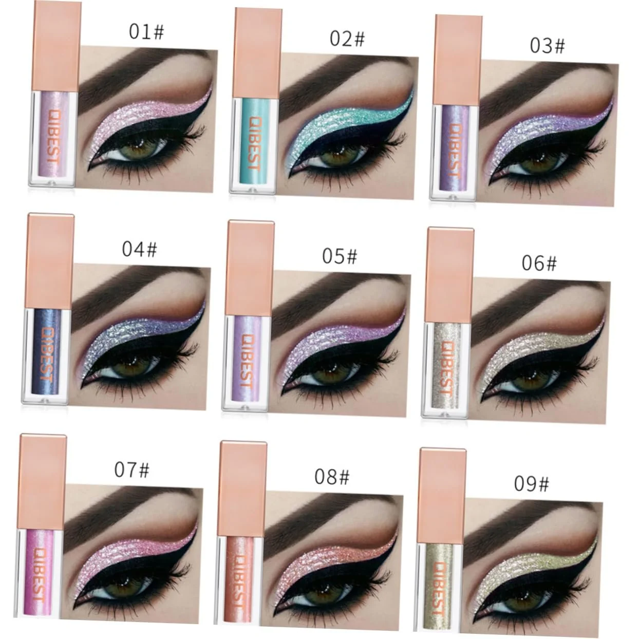 Жидкая Подводка для глаз DOITOOL Блестки Металлик, фото №5