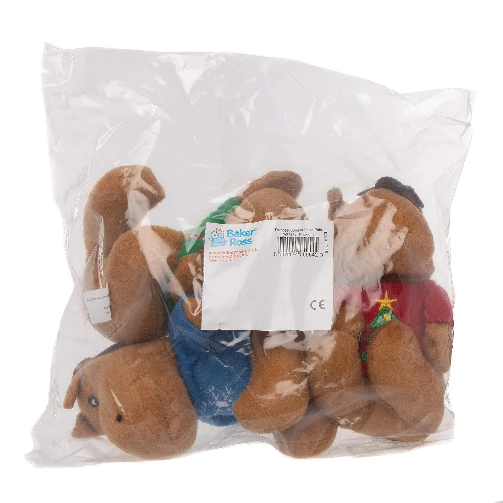 Мягкая игрушка Baker Ross Reindeer Jumper (3 шт. в упаковке), фото №2 Мягкая игрушка Baker Ross Reindeer Jumper (3 шт. в упаковке), фото №2