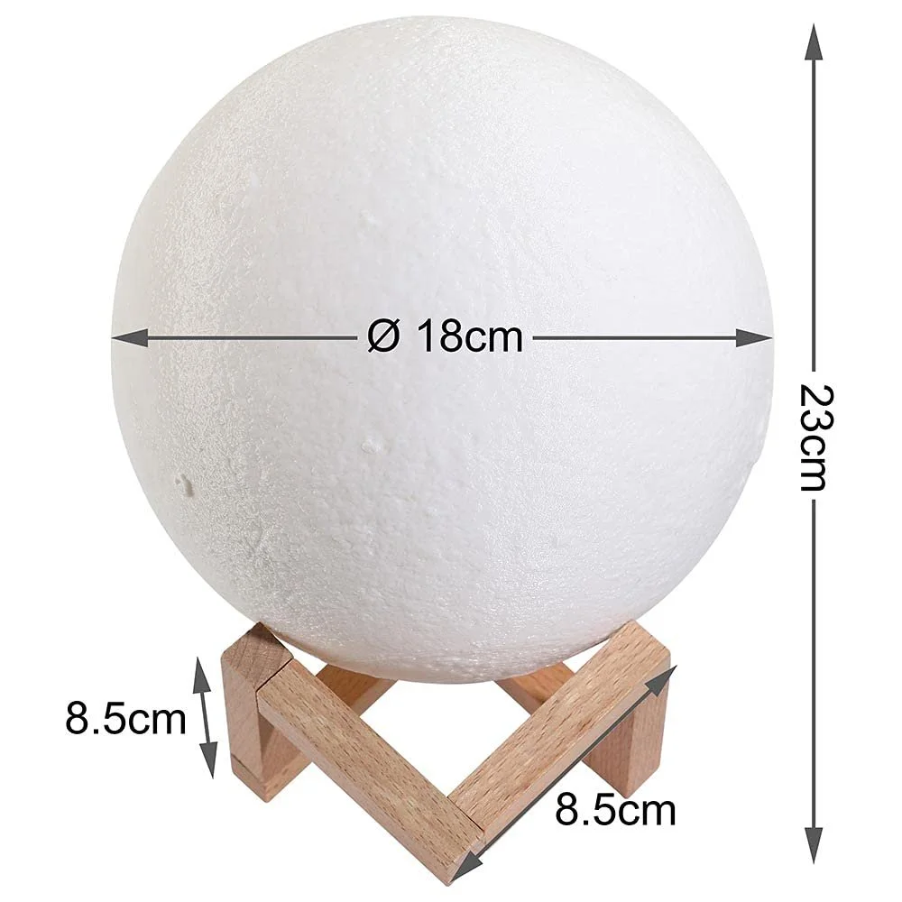 Настільна лампа BAKAJI Moon Shape LED 18 см, фото №9