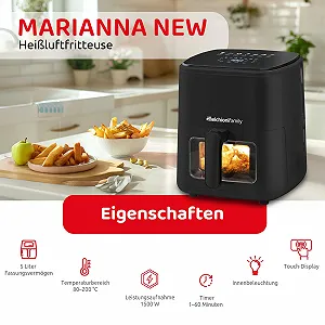 Мультипіч Melchioni Family Marianna New 5 л з сенсорним дисплеєм 7 програм Антипригарне покриття synthetic.ua - Фото 1