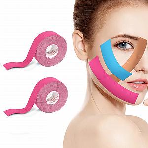 Стрічки для підтяжки обличчя Рожевий, 2 шт - Фото 1