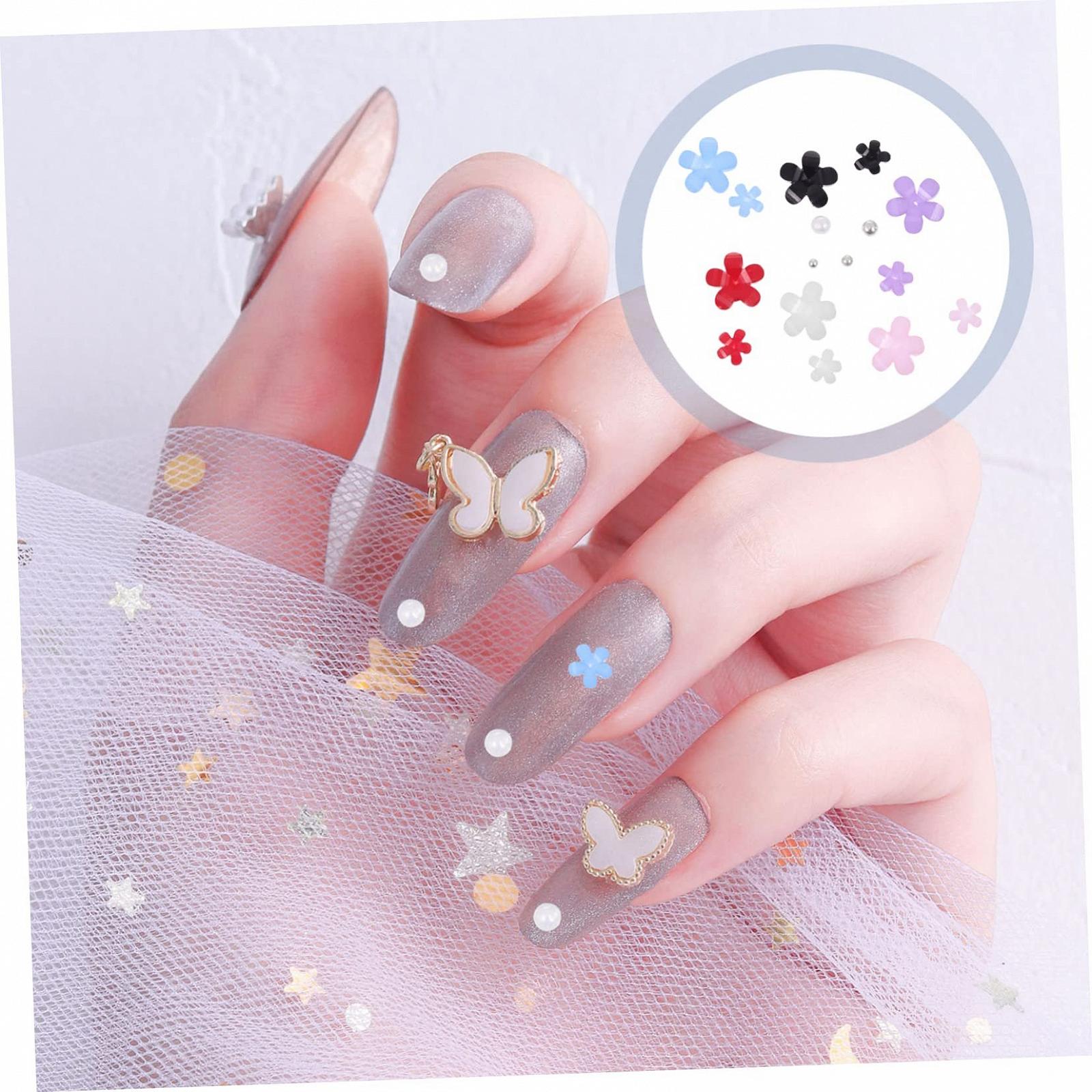 Підвіска для нігтів Квітка з п'ятьма пелюстками NOLITOY, 1 коробка, фото №2