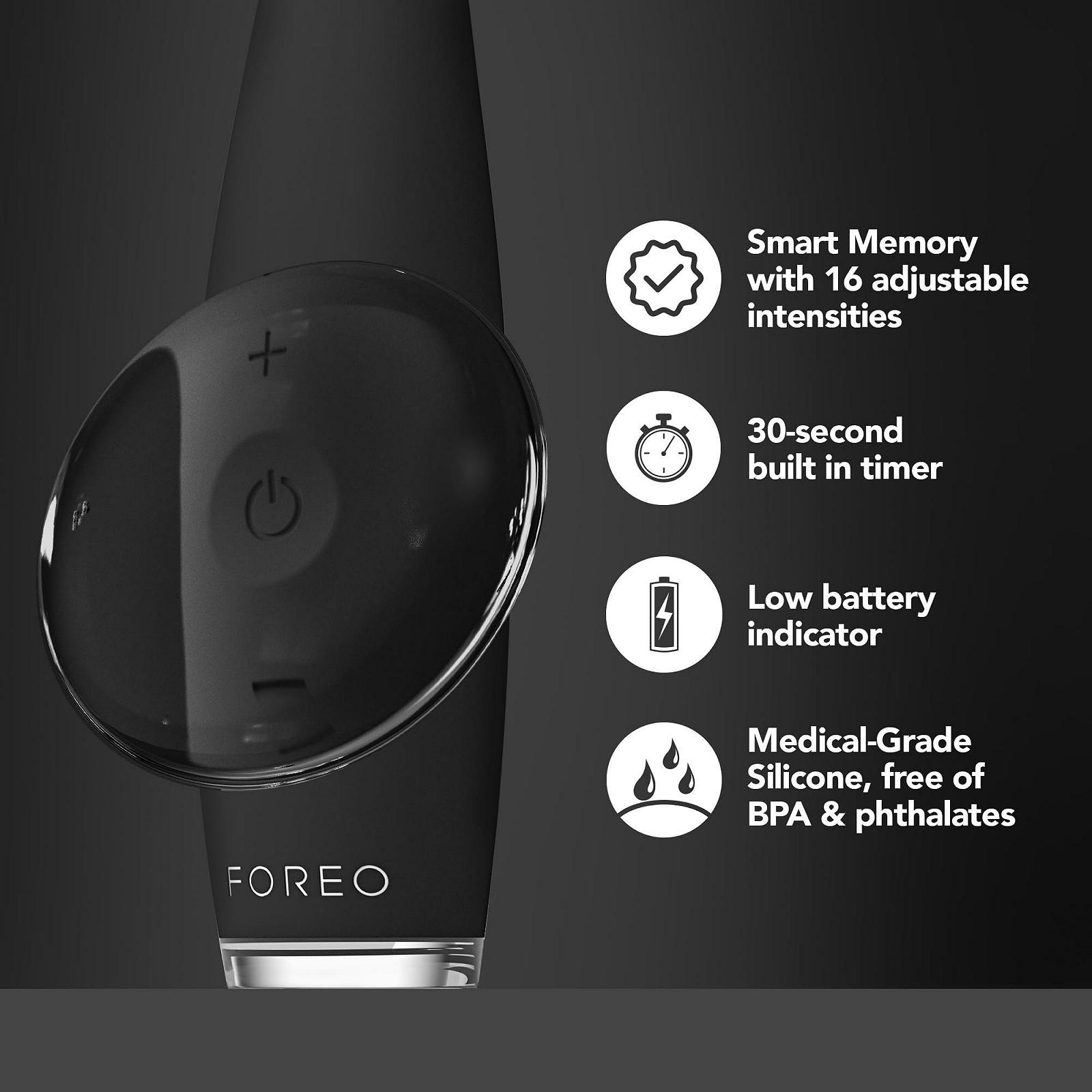 Електрична зубна щітка FOREO ISSA 3 Total Oral Care Set 4-в-1 силіконова звукова Чорна, фото №5