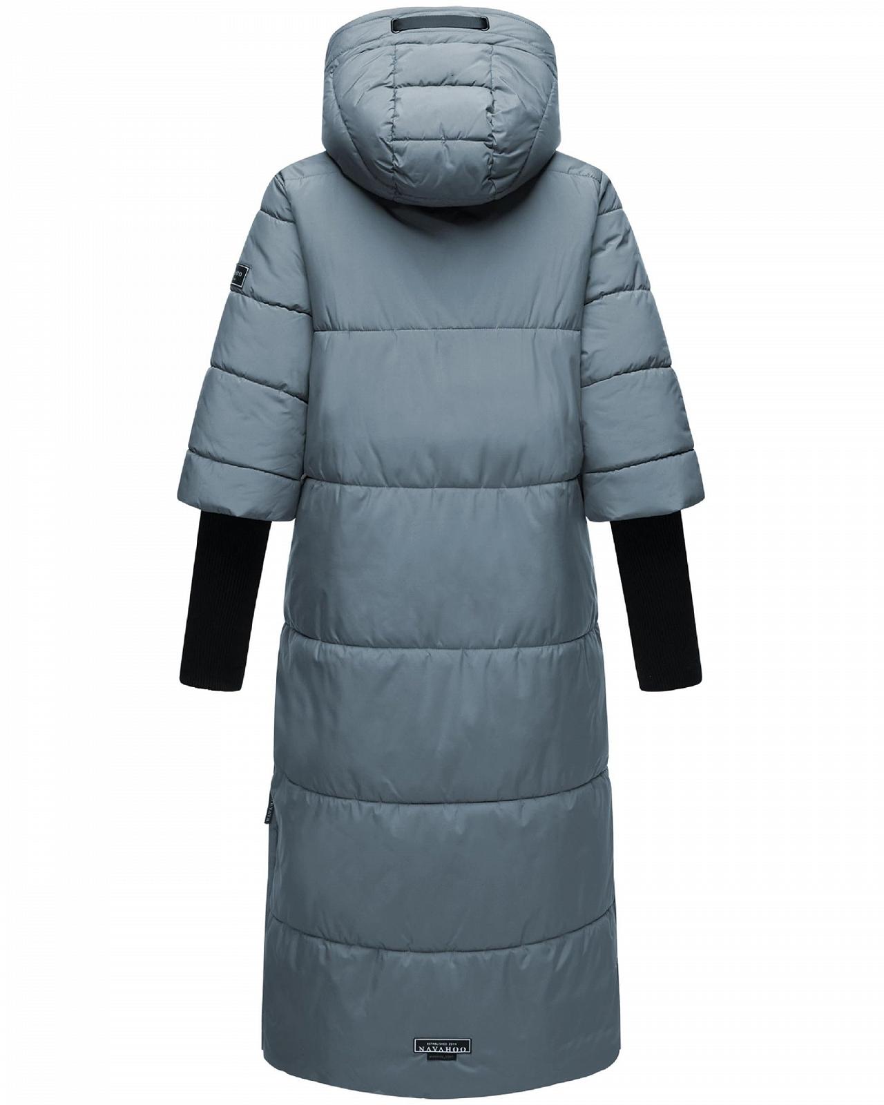 Пальто Navahoo Ciao MIAU XIV Зимове Жіноче Тепле стьобане Довге з капюшоном і в'язаними рукавами, фото №3