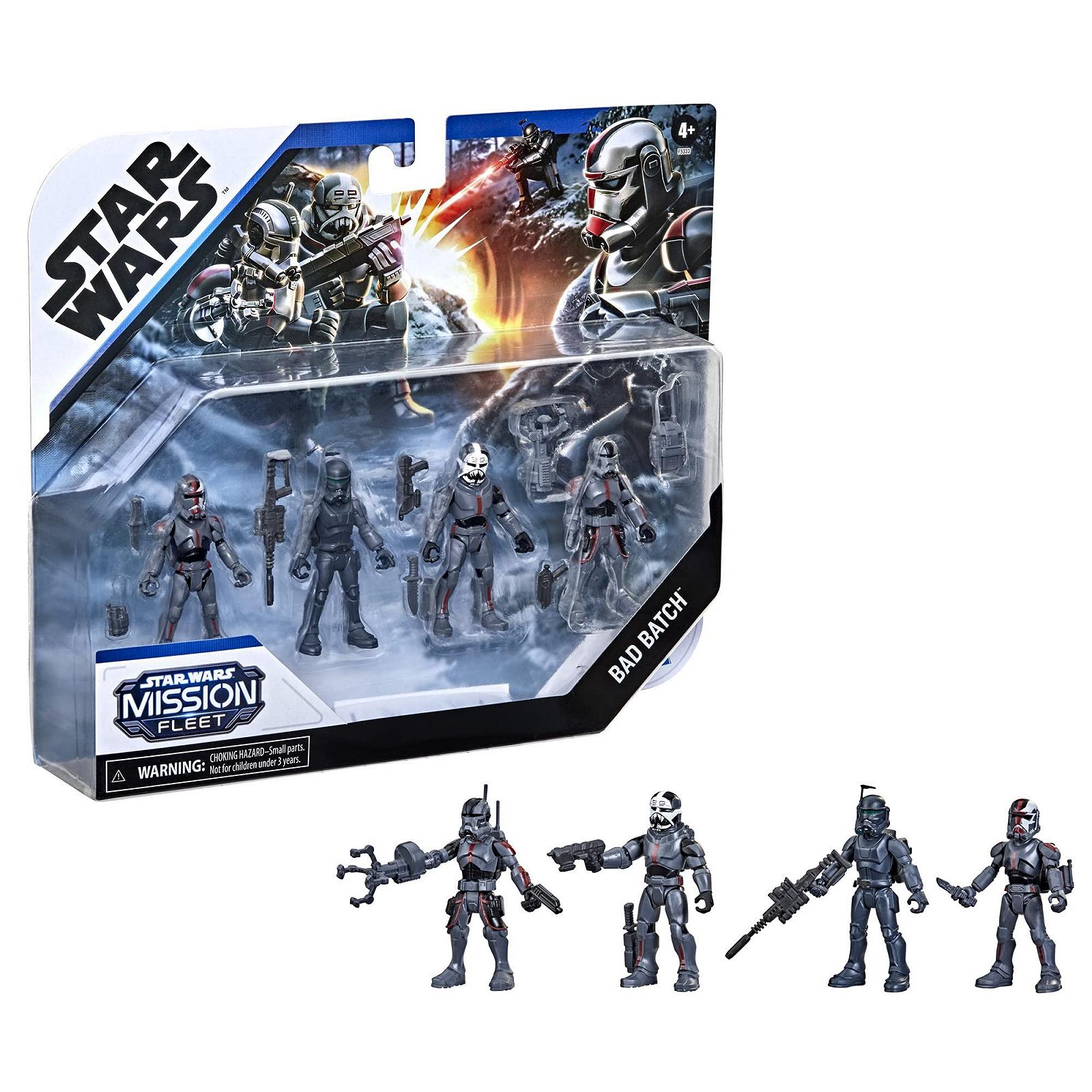 Фігурки Star Wars Mission Fleet Clone Command Action, 6 см, набір з 4 штук з аксесуарами, фото №2
