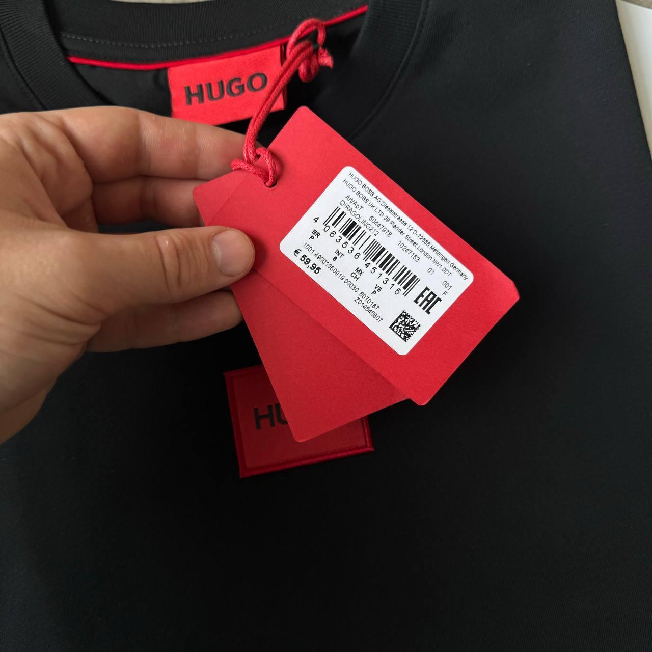 Футболка мужская черная Hugo Boss брендовая базовая, фото №5 Футболка мужская черная Hugo Boss брендовая базовая, фото №5