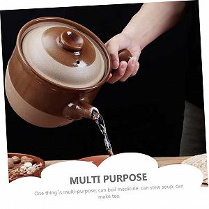 Горшок для приготовления Happyyami Керамический глиняный для открытого огня Традиционный аптечный горшок synthetic.ua - Фото 1