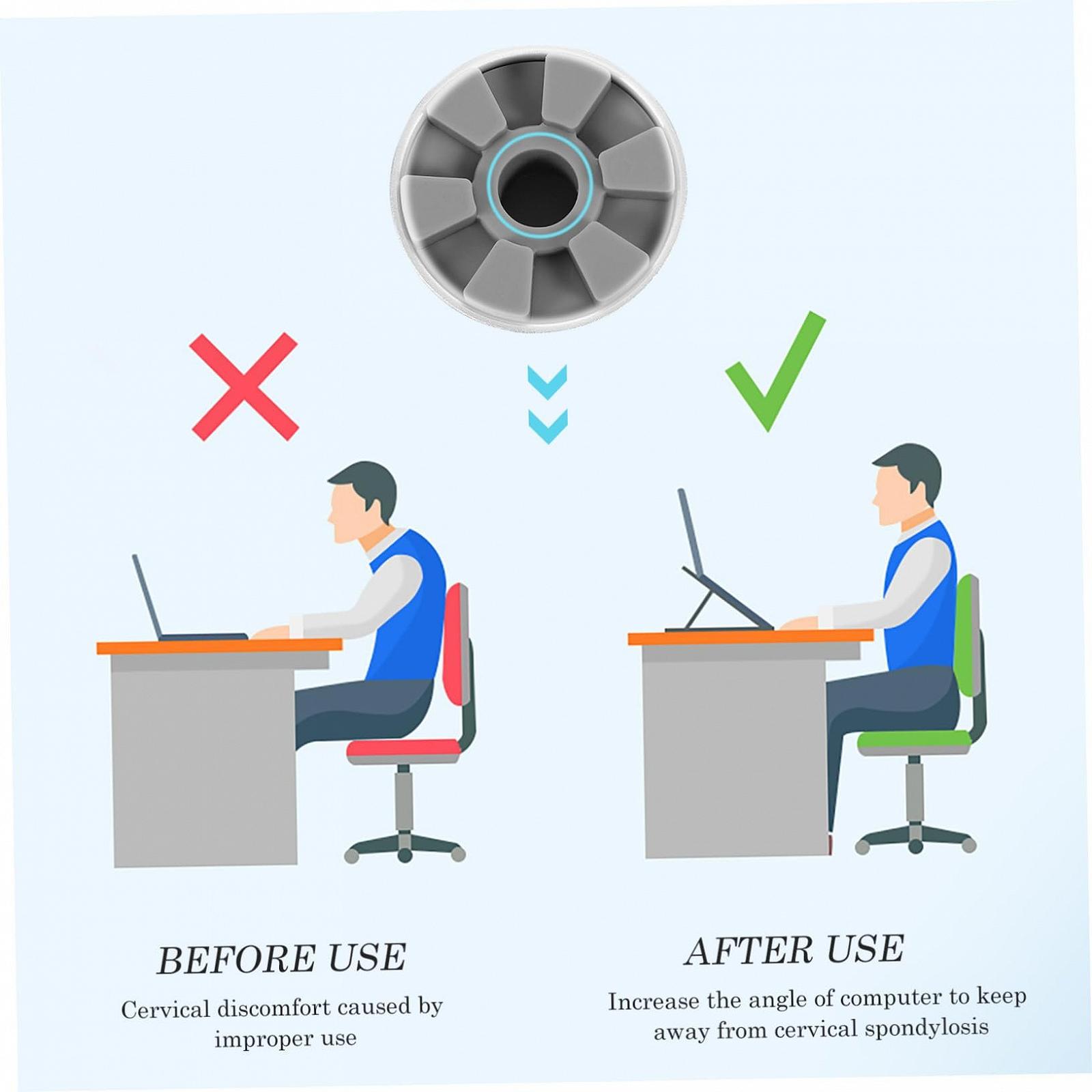 Подставка для ноутбука Aluminium Operitacx 2 ШТ. Эргономичная регулируемая по высоте для MacBook Air и Ultrabooks, фото №5