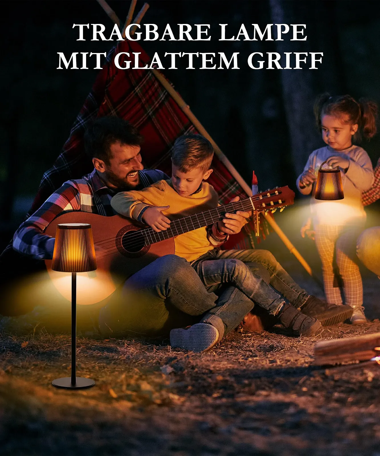 Настільна лампа бездротова акумуляторна з регулюванням яскравості LED IP54 водонепроникна сенсорна 3 колірні режими коричневий, фото №7