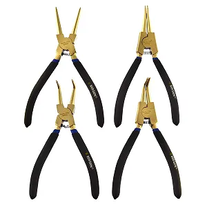 Щипцы для стопорных колец внешние/внутренние Ni FE Finish 7 Game Pliers 175 мм набор 4 шт Mountains synthetic.ua - Фото 1
