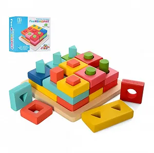 Деревянная игрушка геометрика MD 2345 сортер вкладыш - Фото 1