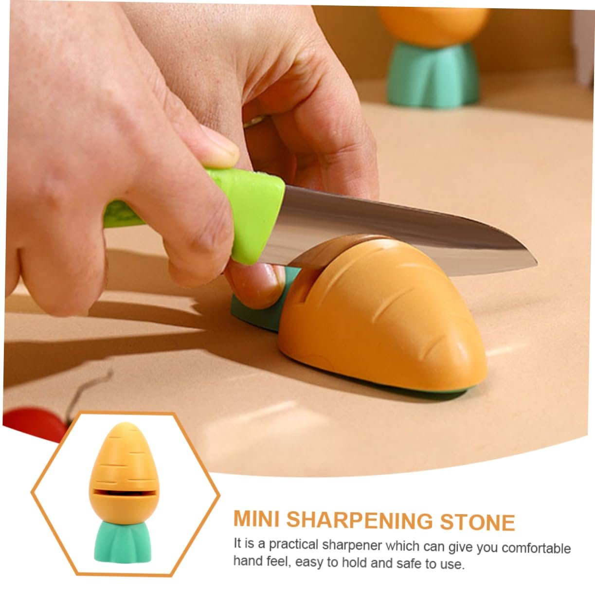 Камені точильні Mini у формі моркви 4 шт., фото №5