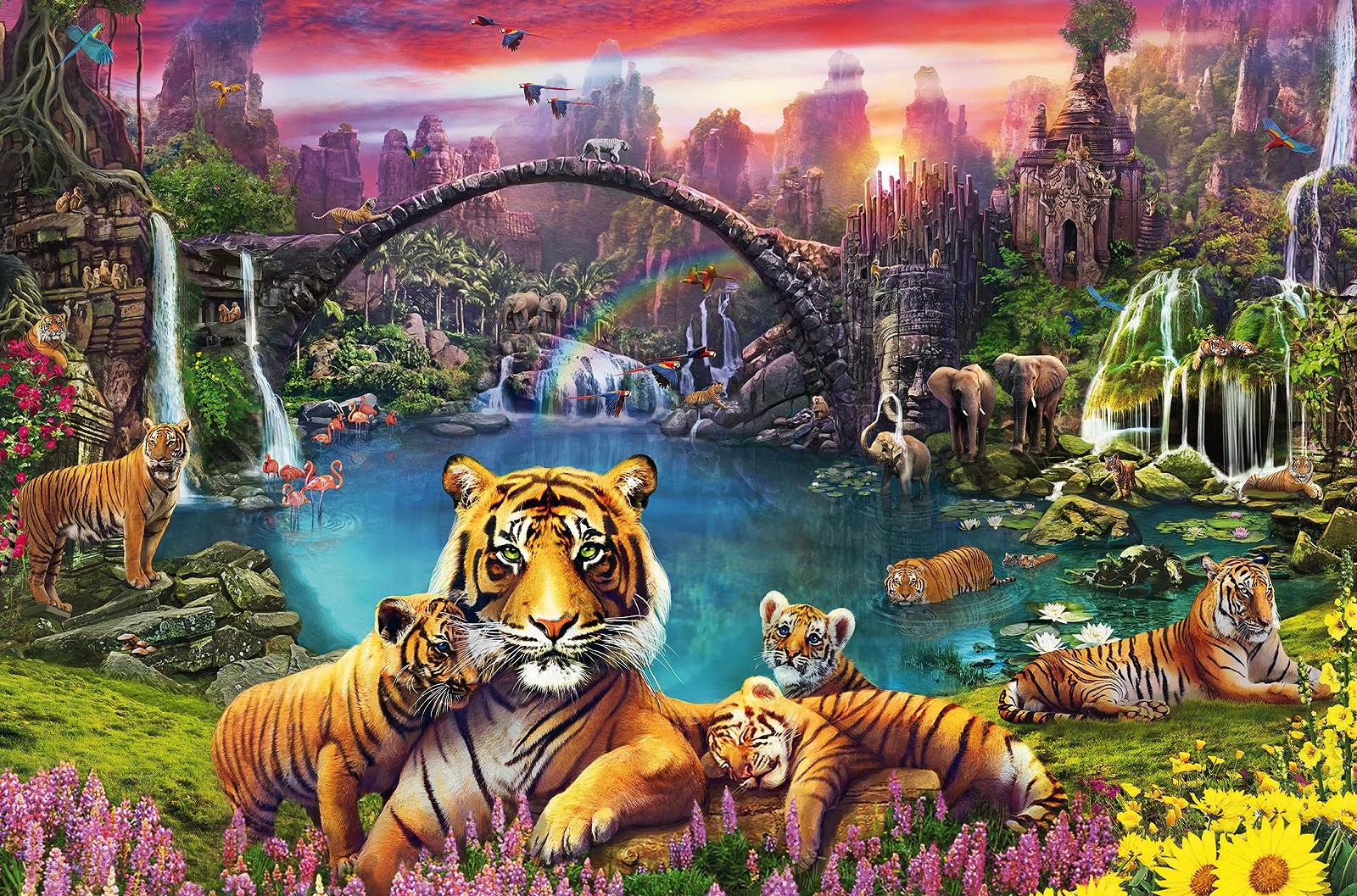 Пазл Ravensburger 16719 Tiger in Paradise Lagoon 3000 элементов, фото №1