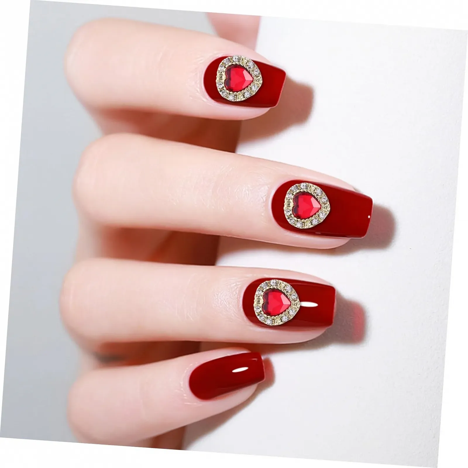 Прикраса для нігтів Серце, Металеві прикраси для творчого дизайну, фото №3