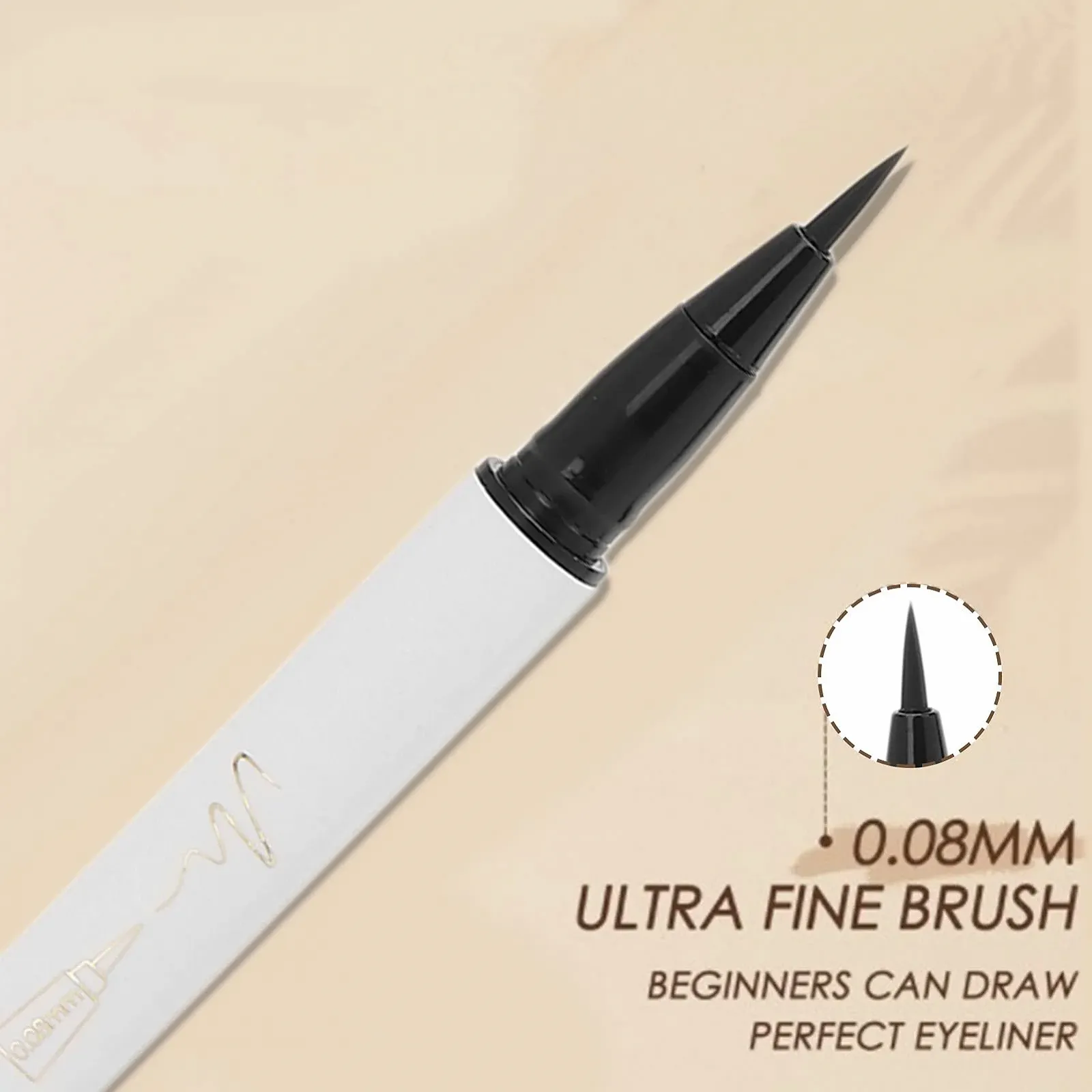 Підводка для очей, швидковисихаюча, водостійка, проста у використанні, ультратонка кисть, фото №7