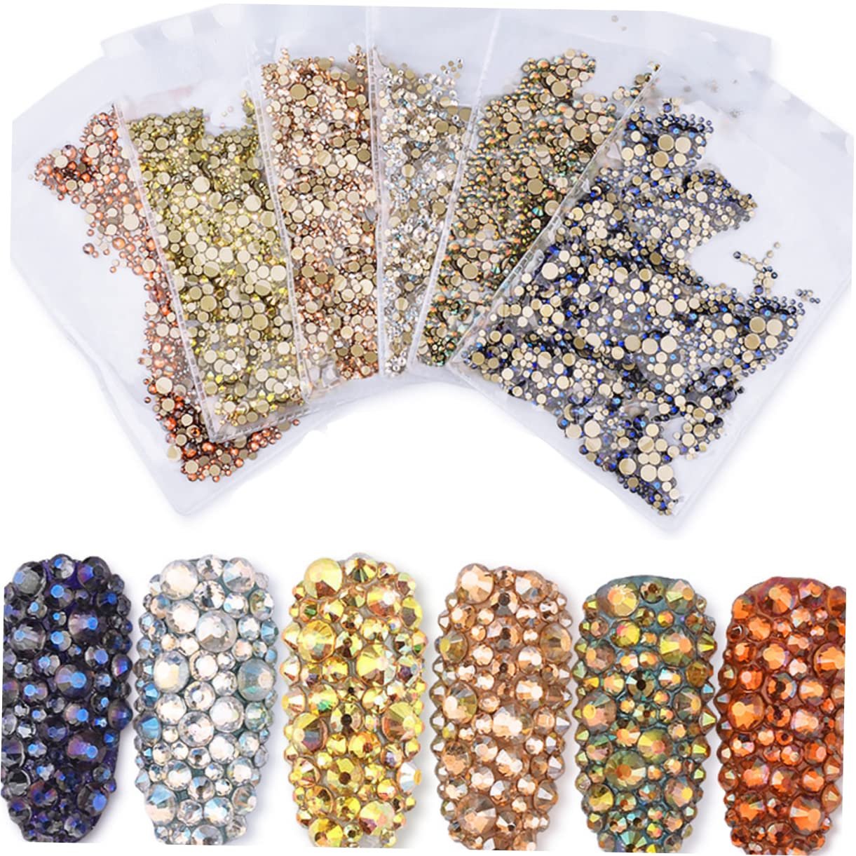 Стрази для нігтів Плоскі стрази 2880 шт., фото №5