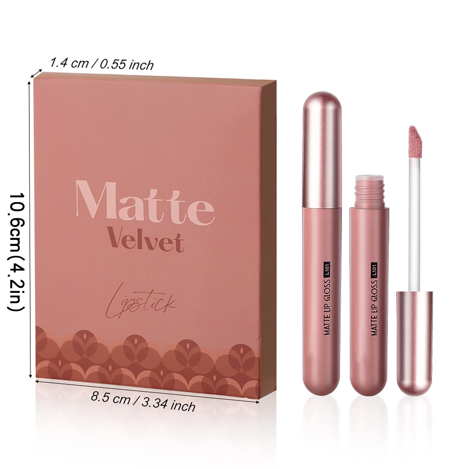 Блиск для губ Набір Прозорий Оксамитовий Стійкий Зволожуючий, фото №5