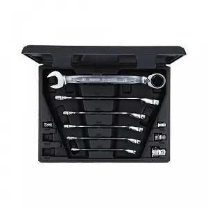 Набір комбінованих ключів з тріскачкою KS TOOLS 503.4647 synthetic.ua - Фото 1