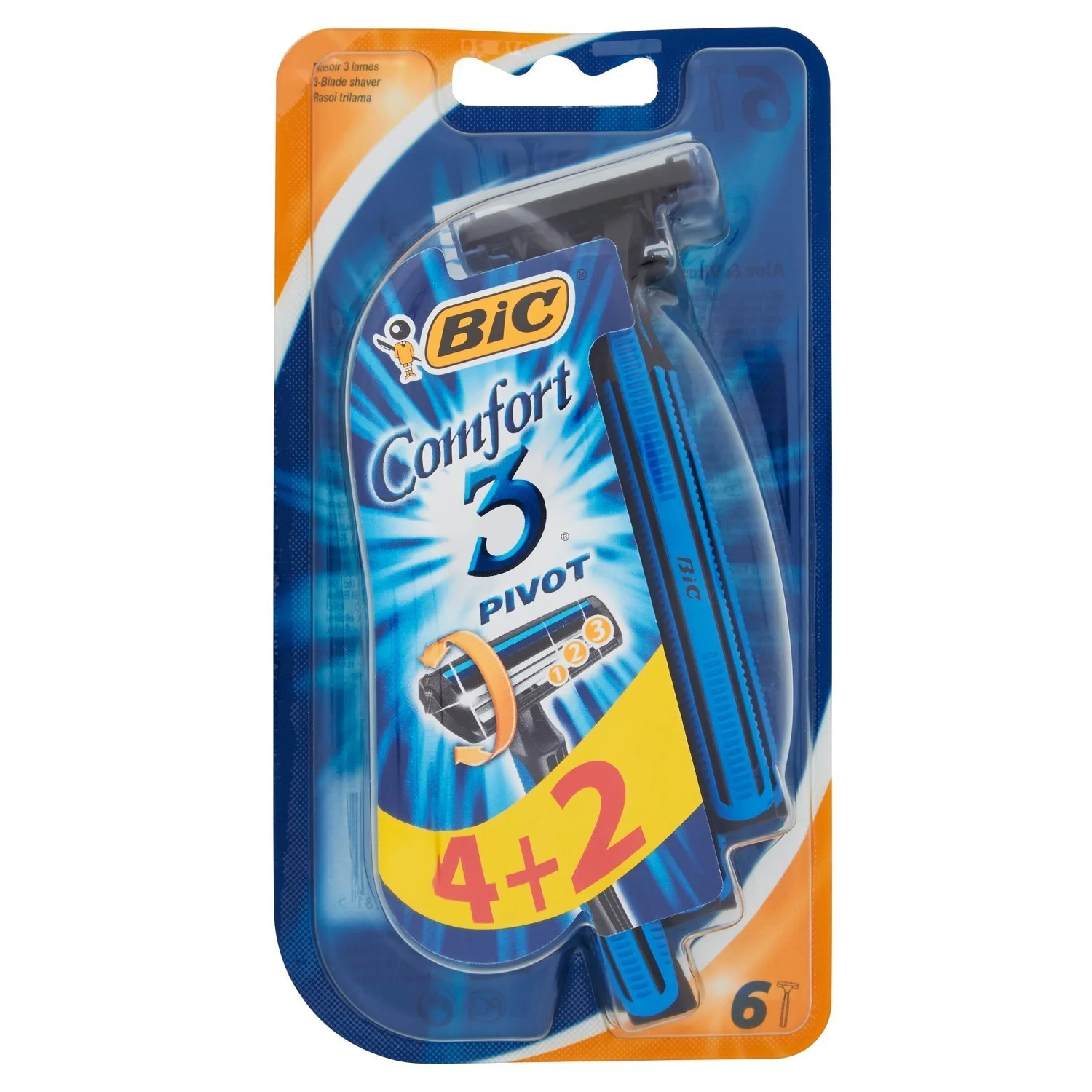 Одноразовые бритвы Bic Comfort 3 6 шт., фото №1 Одноразовые бритвы Bic Comfort 3 6 шт., фото №1