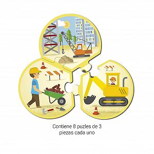 Пазл APLI Kids Trio Professions 18822 24 детали (8x3) диаметр 9 см - Фото 1