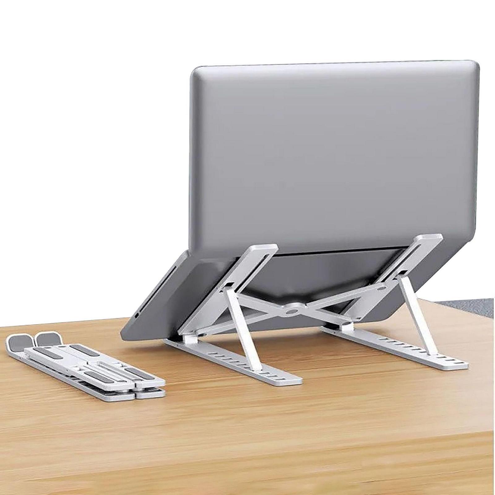Підставка для ноутбука, портативна складна , регульована по висоті , вентильована охолоджуюча , сумісна з 10-15.6 дюймовими ноутбуками, планшетами (Білий), фото №8