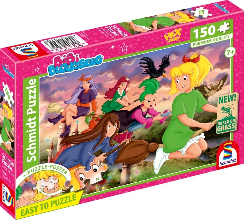 Детский пазл Schmidt Spiele Bibi Blocksberg Witch Racing 150 элементов (56542), фото №5