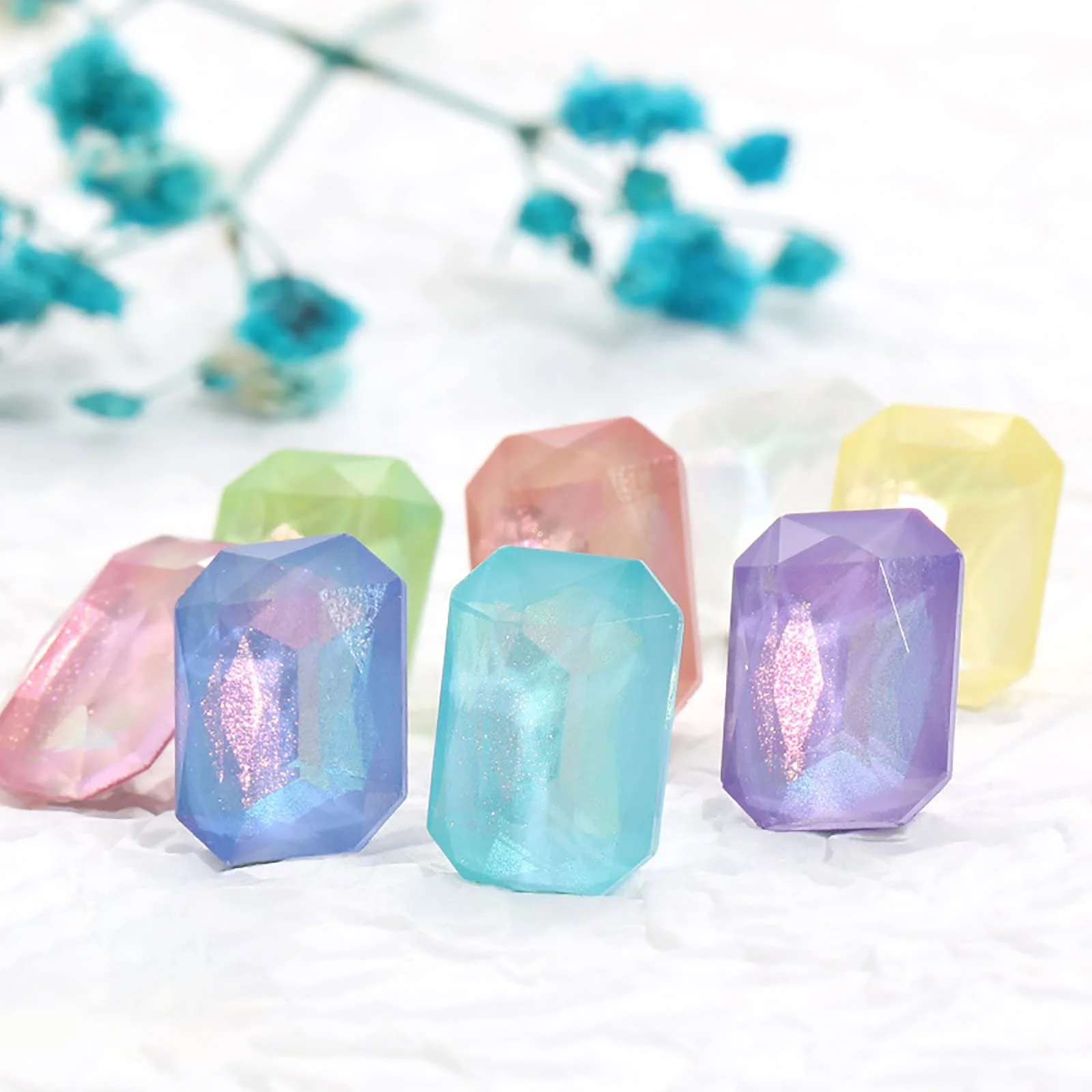 Стрази Прямокутні Восьмикутні Mokka Блискучі, 310 x 14 мм, 36 шт, фото №6