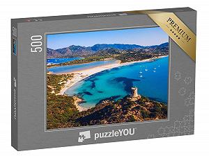 Пазл puzzleYOU Puzzle Collection Sardinia "Башня Торре-ди-Порто-Джунко и пляж Симиус, Сардиния, Италия" 500 элементов - Фото 1
