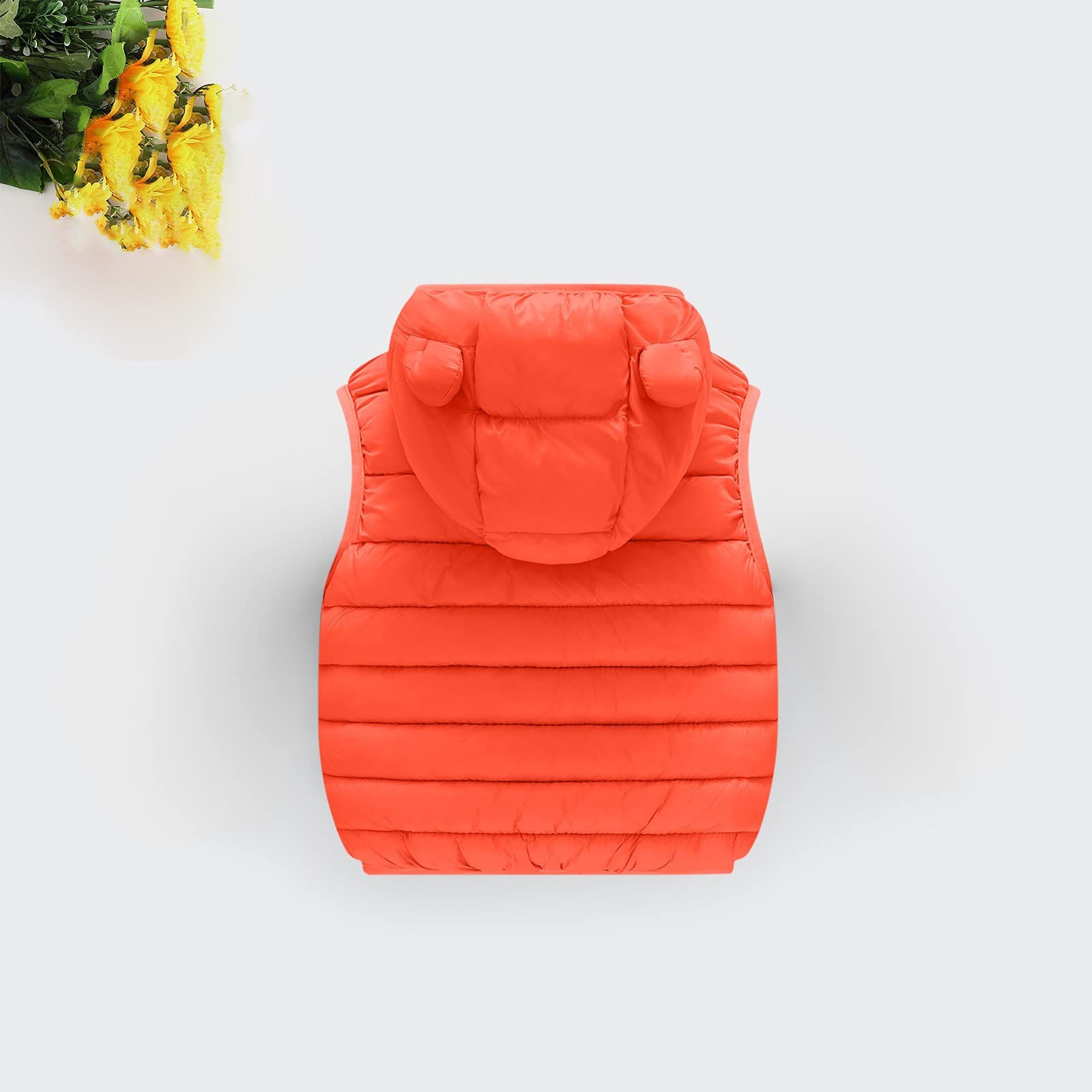 Пуховый жилет AYSDSKI для девочки с капюшоном Однотонный Без рукавов Стеганая куртка Осенняя Зимняя, фото №4 Пуховый жилет AYSDSKI для девочки с капюшоном Однотонный Без рукавов Стеганая куртка Осенняя Зимняя, фото №4