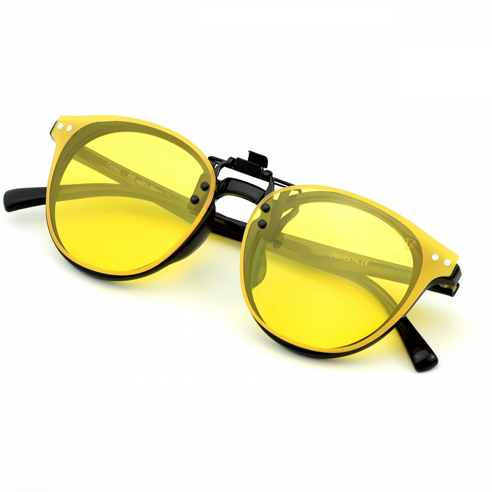 Кліп для окулярів CREYESTAL для нічного водіння, поляризовані, Жовті, фото №3